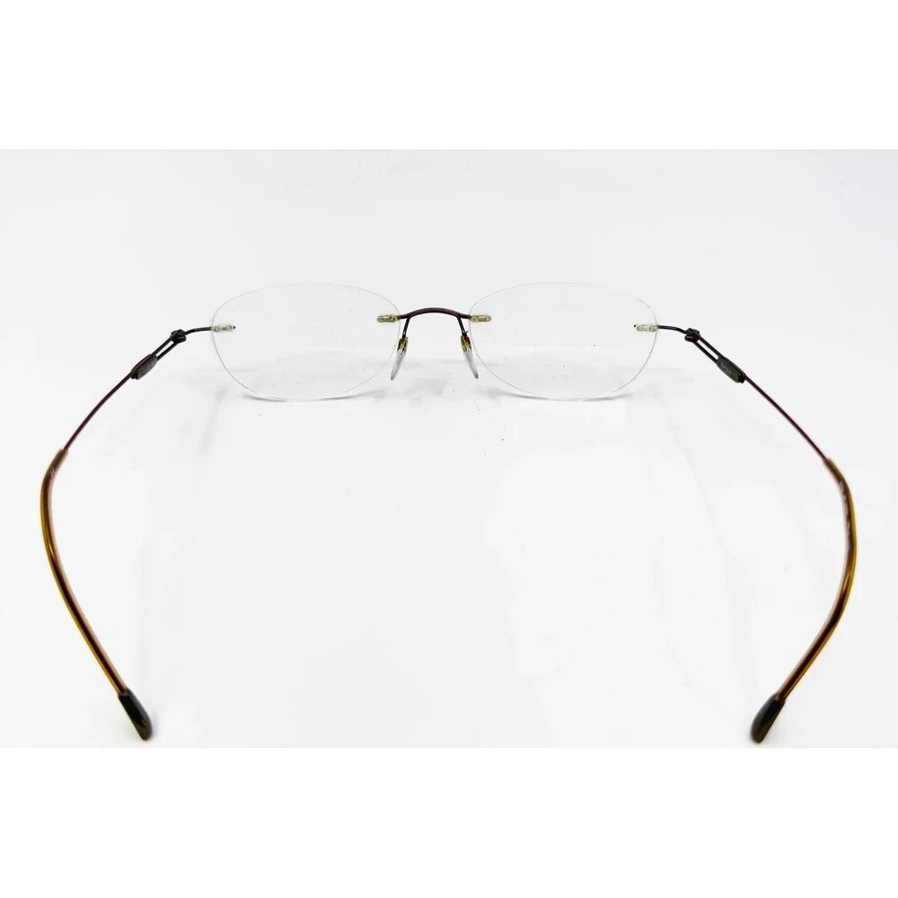 Silhouette Eyeglasses Unisex Brown Titan Rimless 7554 40 6056 140